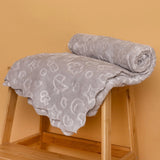Little Dreams Sky Print Wellsoft Fleece Baby Blanket (90 x 110 cm) Grey - ebebek
