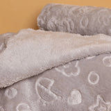Little Dreams Sky Print Wellsoft Fleece Baby Blanket (90 x 110 cm) Grey - ebebek