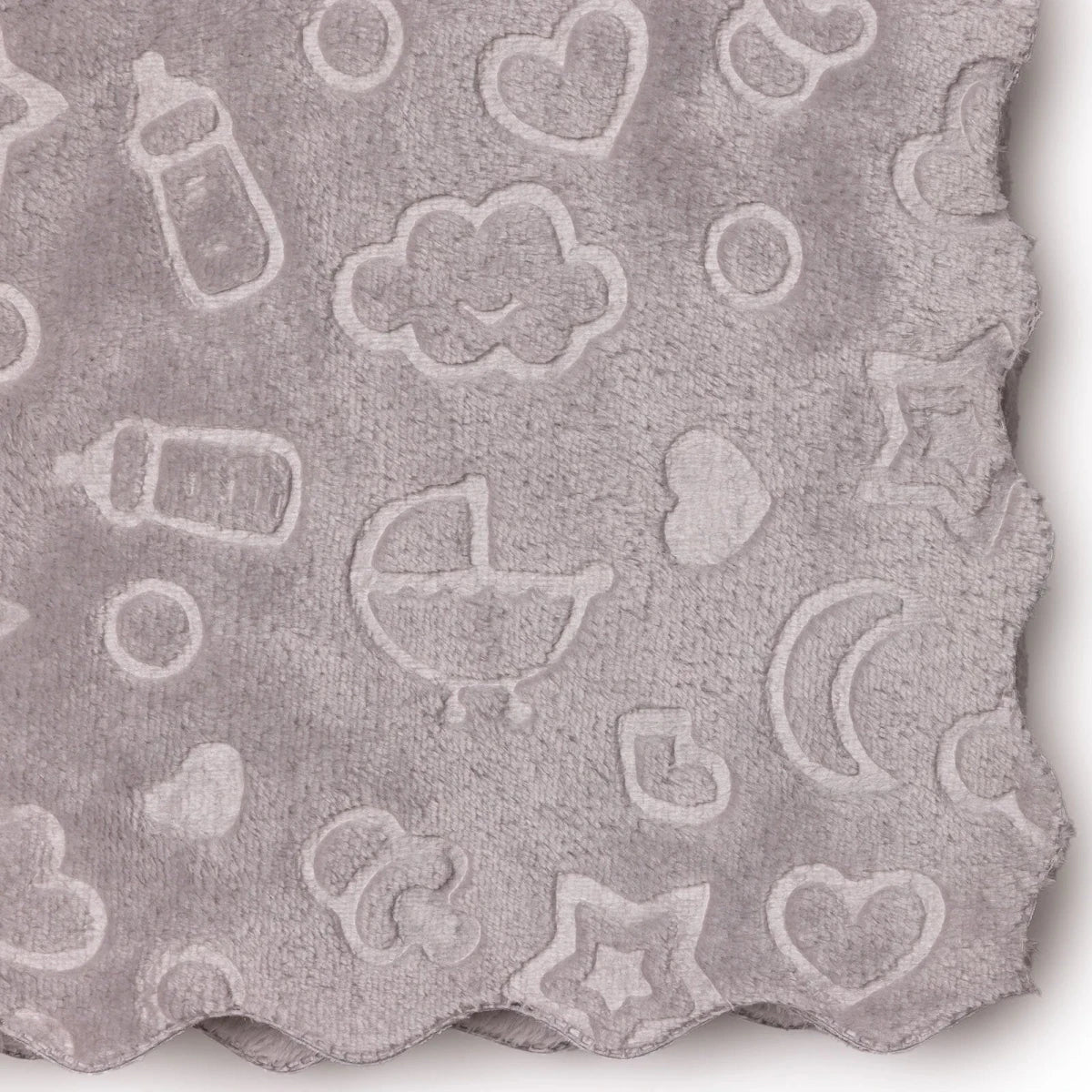 Little Dreams Sky Print Wellsoft Fleece Baby Blanket (90 x 110 cm) Grey - ebebek