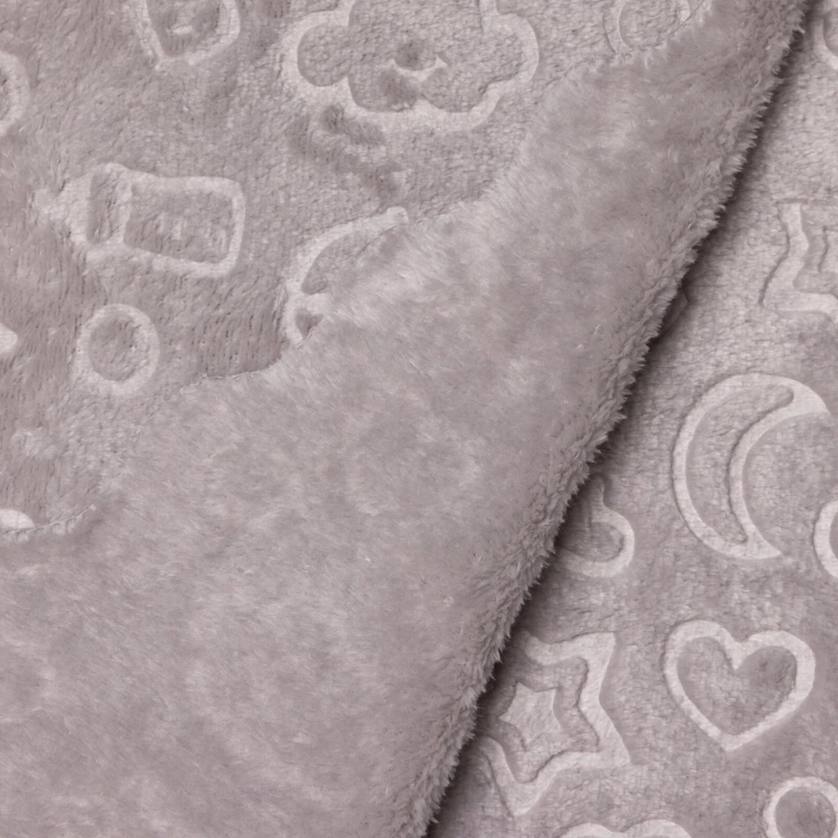 Little Dreams Sky Print Wellsoft Fleece Baby Blanket (90 x 110 cm) Grey - ebebek