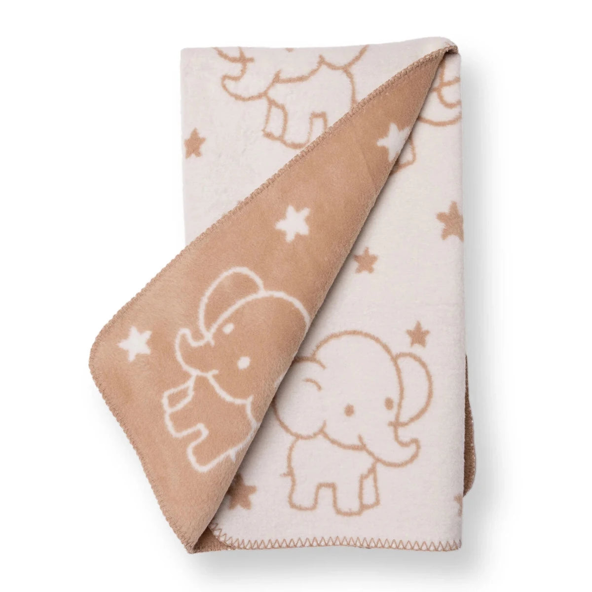 Little Dreams Jacquard Knit Baby Blanket (90 x 110 cm) Light Brown - ebebek