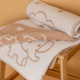 Little Dreams Jacquard Knit Baby Blanket (90 x 110 cm) Light Brown - ebebek