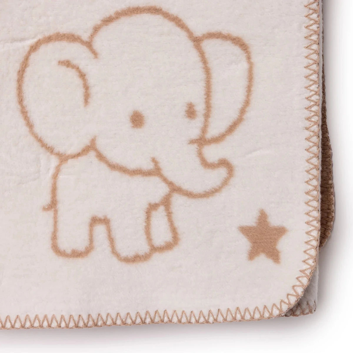 Little Dreams Jacquard Knit Baby Blanket (90 x 110 cm) Light Brown - ebebek