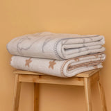 Little Dreams Jacquard Knit Baby Blanket (90 x 110 cm) Light Brown - ebebek