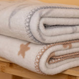 Little Dreams Jacquard Knit Baby Blanket (90 x 110 cm) Light Brown - ebebek
