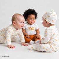 HelloBaby Truck Print 4 Piece Baby Hospital Bag Set (Newborn to 9 Months) Dark Orange - ebebek