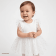 HelloBaby Short Sleeve Baby Ceremony Outfit (3 Months to 12 Months) Ecru - ebebek