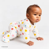 HelloBaby Floral Print Footed Baby Sleepsuit & Hat Set (Newborn to 9 Months) Yellow - ebebek