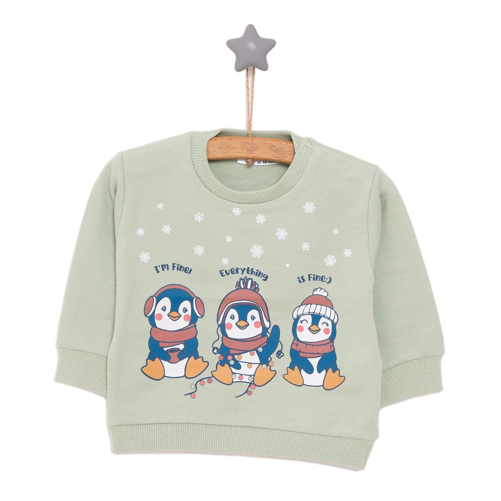 HelloBaby Basic Low Raised Penguin Printed Sweatshirt - Multicolour - ebebek - Black Friday