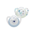 NUK Star Day & Night Soother 0 - 6 months Pack of 2 - Blue - ebebek - Black Friday