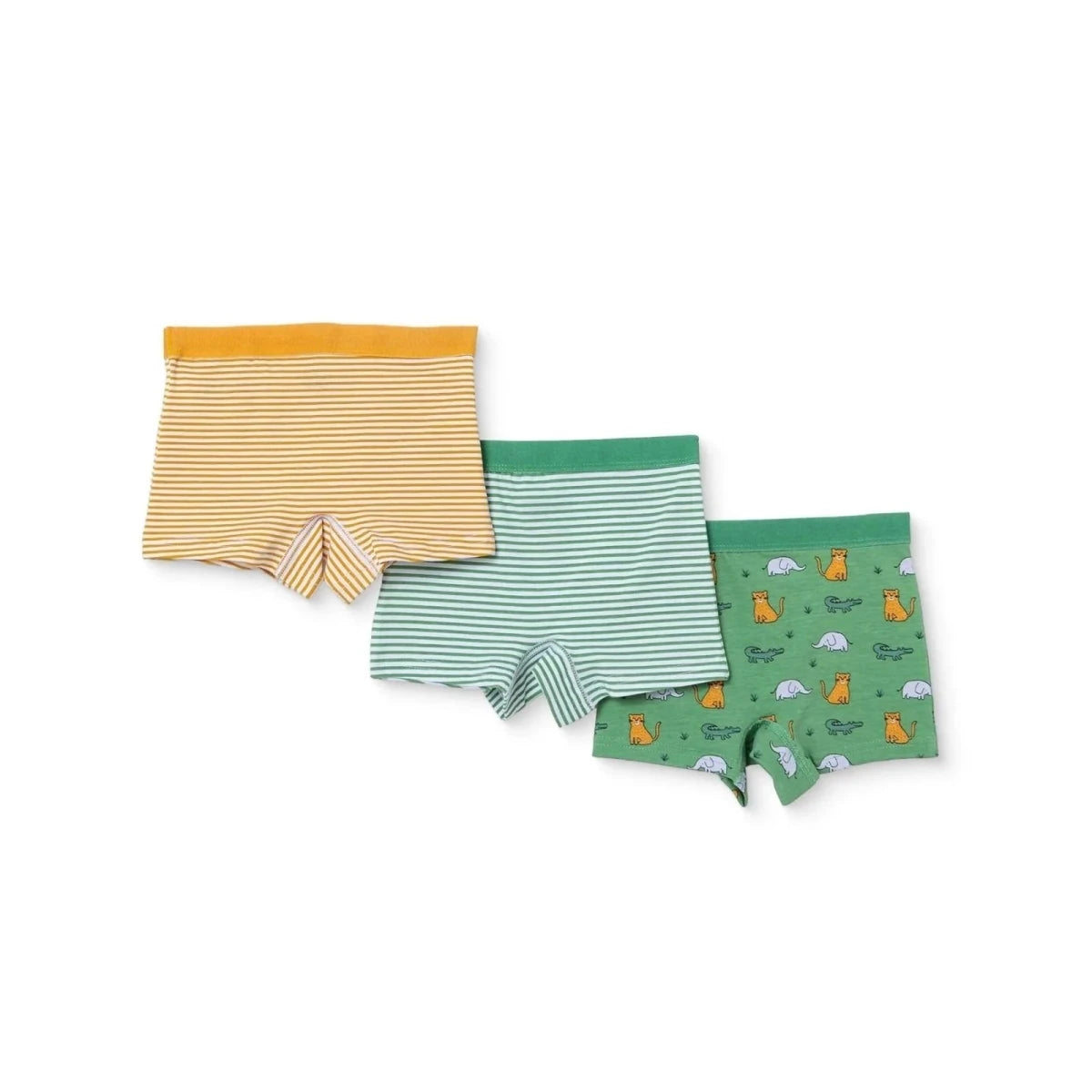 HelloBaby 3 Pack Animal Print Baby Boxer Shorts (12 Months to 4-5 Years) - Green Printed Green Printed - ebebek