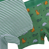 HelloBaby 3 Pack Animal Print Baby Boxer Shorts (12 Months to 4-5 Years) - Green Printed Green Printed - ebebek