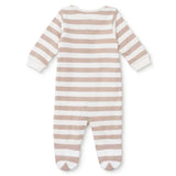 HelloBaby Bear Print Long Sleeve Footed Baby Sleepsuit (Newborn to 6-9 Months) Beige - ebebek