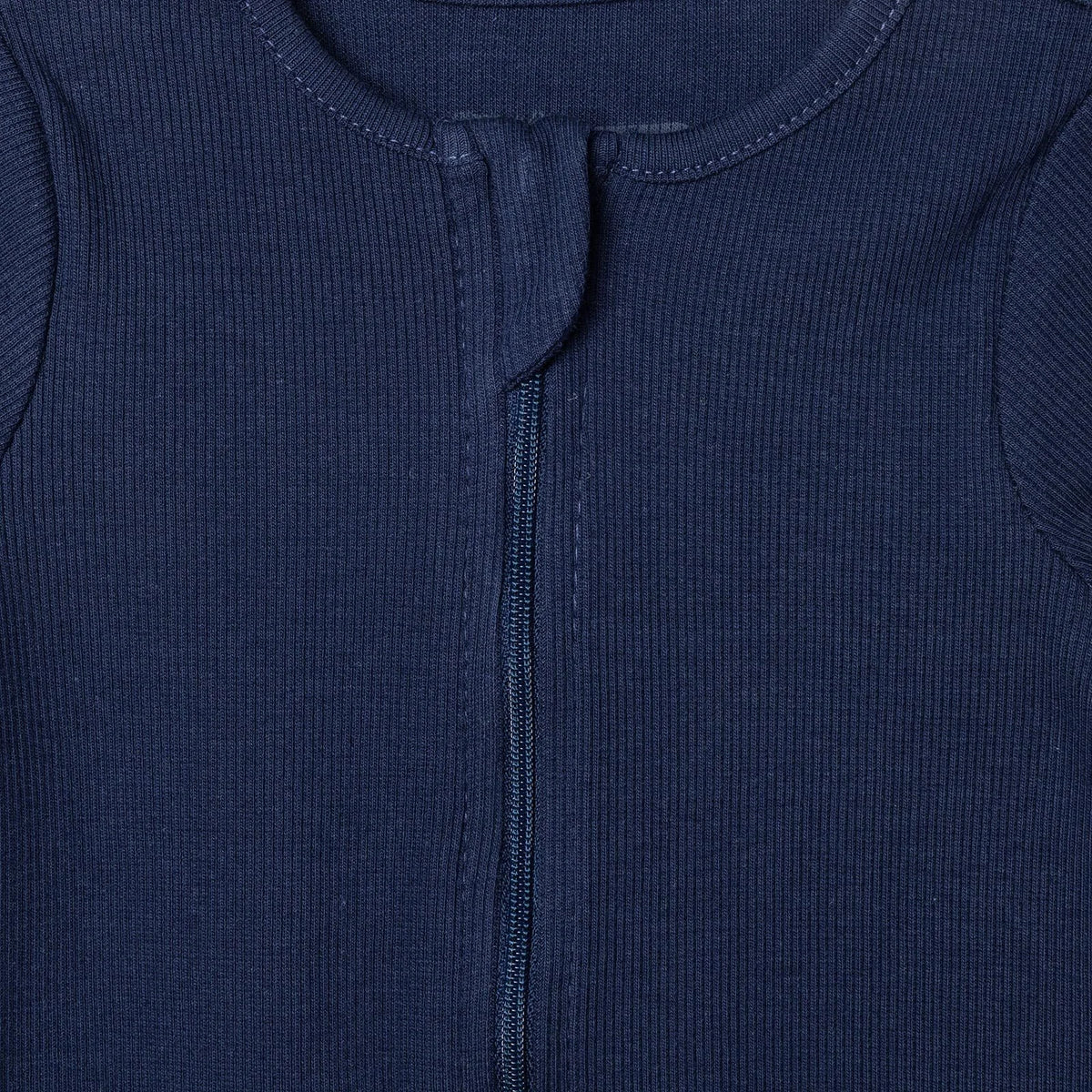 HelloBaby Zip-Up Ribbed Baby Sleepsuit with Feet (Newborn to 6-9 Months)