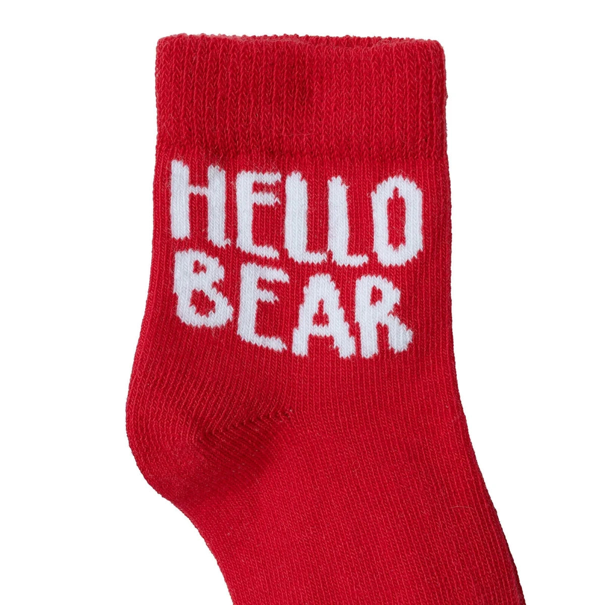HelloBaby 3 Pack Bear Print Ankle Baby Socks (Newborn to 2-3 Years) - Red Red - ebebek