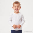 HelloBaby Long Sleeve Interlock Baby T-Shirt (3-6 Months to 2-3 Years) White - ebebek