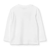 HelloBaby Long Sleeve Interlock Baby T-Shirt (3-6 Months to 2-3 Years) White - ebebek