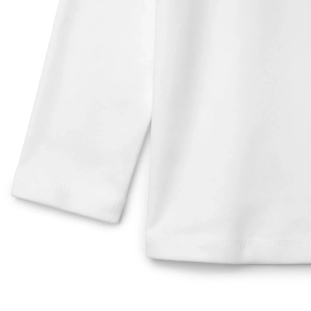 HelloBaby Long Sleeve Interlock Baby T-Shirt (3-6 Months to 2-3 Years) White - ebebek