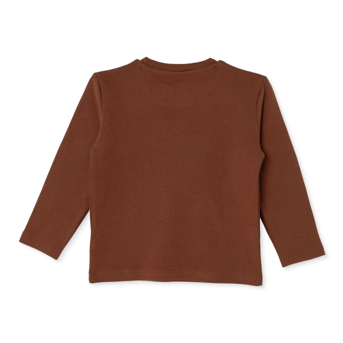 HelloBaby Long Sleeve Interlock Baby T-Shirt (3-6 Months to 2-3 Years) Brown - ebebek