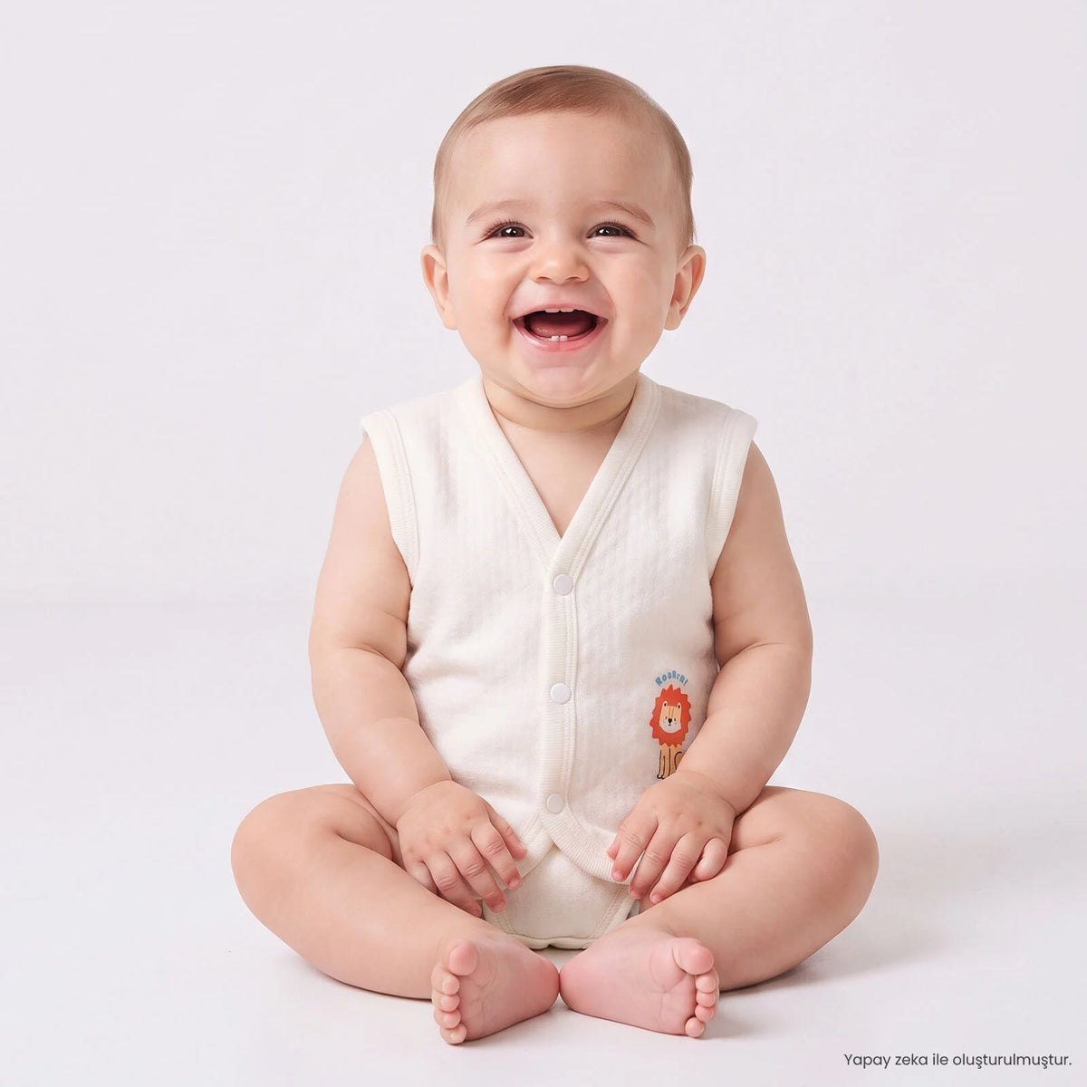 HelloBaby Animal Print V-Neck Quilted Baby Gilet (1-3 Months to 18 Months-2 Years)