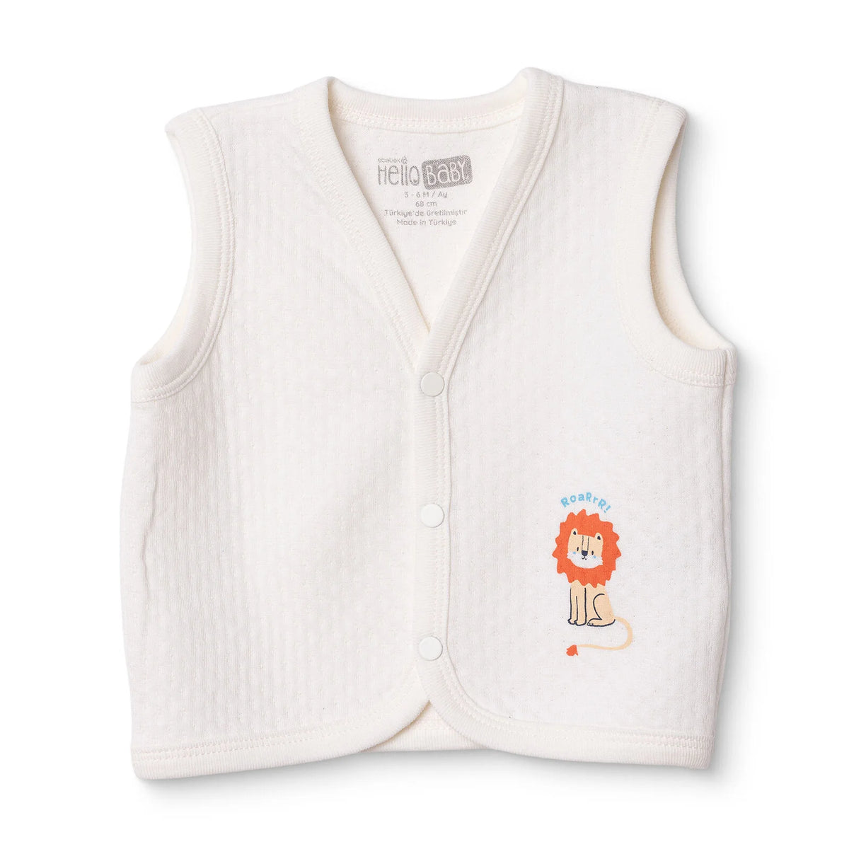 HelloBaby Animal Print V-Neck Quilted Baby Gilet (1-3 Months to 18 Months-2 Years)