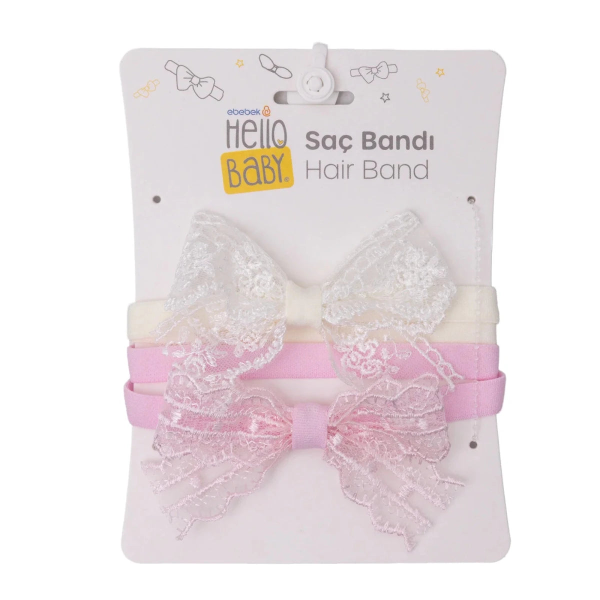 HelloBaby Tulle Baby Headband (One Size) Pink - ebebek