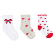 HelloBaby 3 Pack Heart & Floral Print Non-Slip Baby Socks (Newborn to 2-3 Years) Red - ebebek