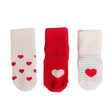 HelloBaby Heart Print 3 Pack Roll-Top Baby Socks (Newborn to 12-24 Months) Red - ebebek
