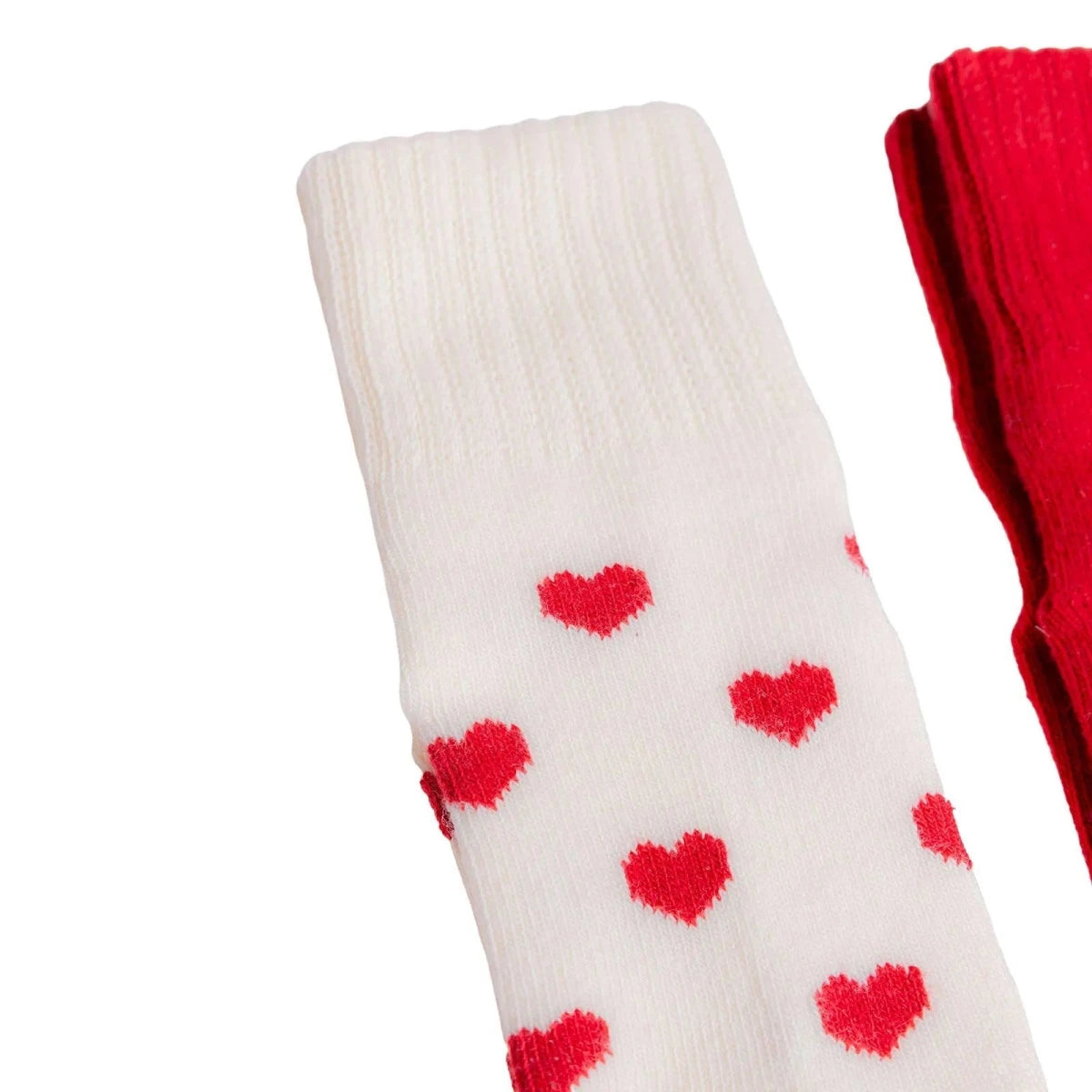 HelloBaby Heart Print 3 Pack Roll-Top Baby Socks (Newborn to 12-24 Months) Red - ebebek