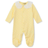 HelloBaby Polka Dot Long Sleeve Baby Sleepsuit with Feet (Newborn to 6-9 Months) Yellow - ebebek