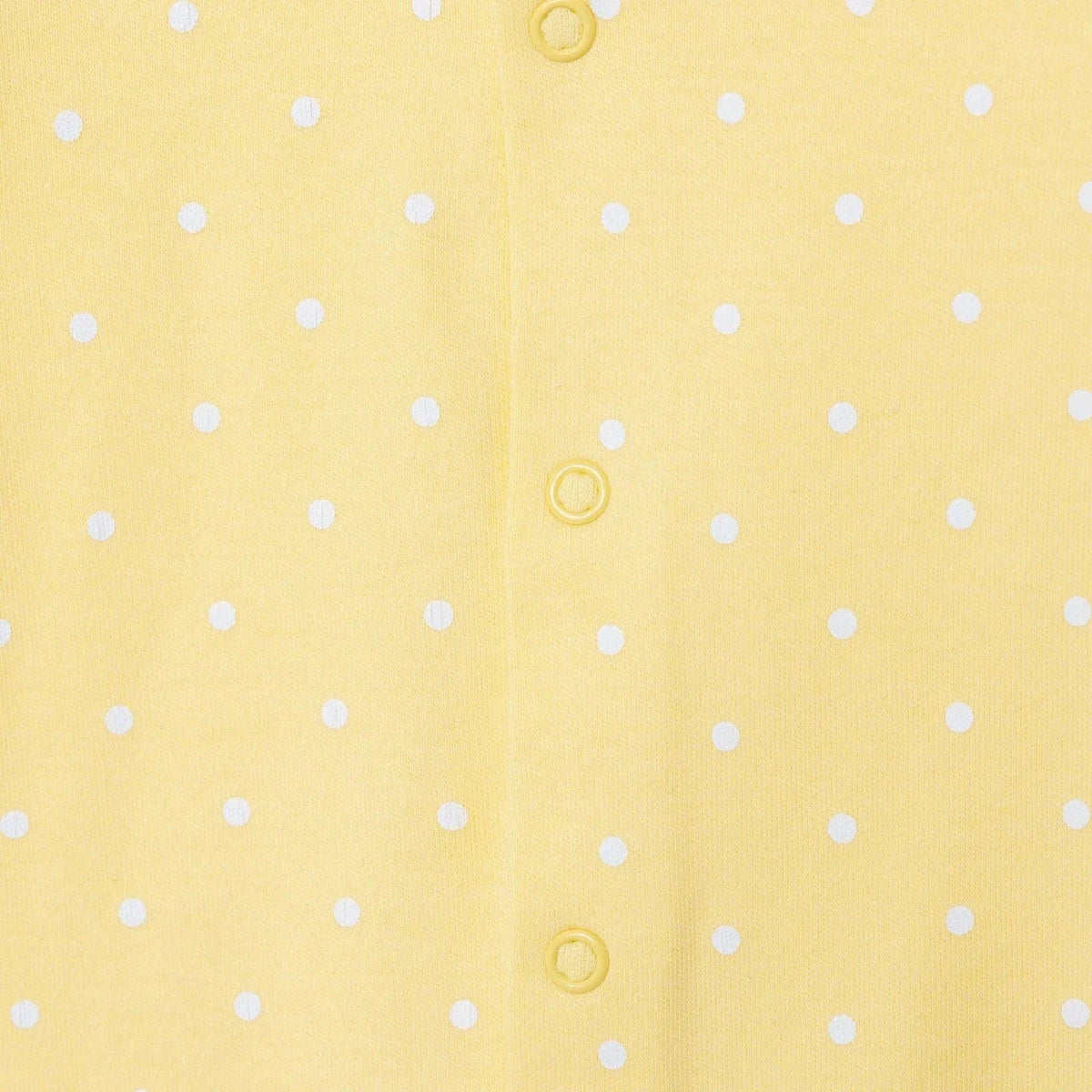 HelloBaby Polka Dot Long Sleeve Baby Sleepsuit with Feet (Newborn to 6-9 Months) Yellow - ebebek