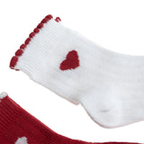HelloBaby 3 Pack Heart Print Frill Ankle Baby Socks (Newborn to 2-3 Years) - Red Red - ebebek