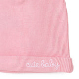 HelloBaby Slogan Print Ribbed Baby Hat (Newborn)