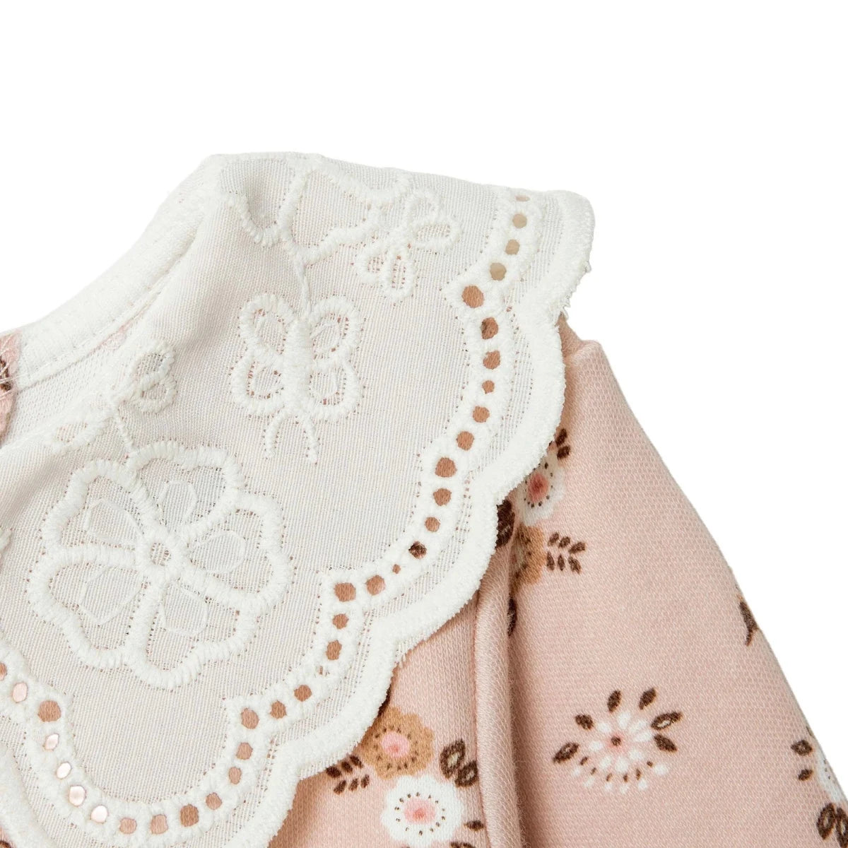 HelloBaby Floral Print Footless Baby Sleepsuit (Newborn to 6-9 Months) Pink - ebebek