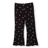 HelloBaby Floral Print Flared Ribbed Baby Leggings (6-9 Months to 2-3 Years) Black Printed - ebebek