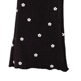 HelloBaby Floral Print Flared Ribbed Baby Leggings (6-9 Months to 2-3 Years) Black Printed - ebebek