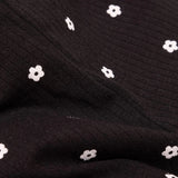 HelloBaby Floral Print Flared Ribbed Baby Leggings (6-9 Months to 2-3 Years) Black Printed - ebebek