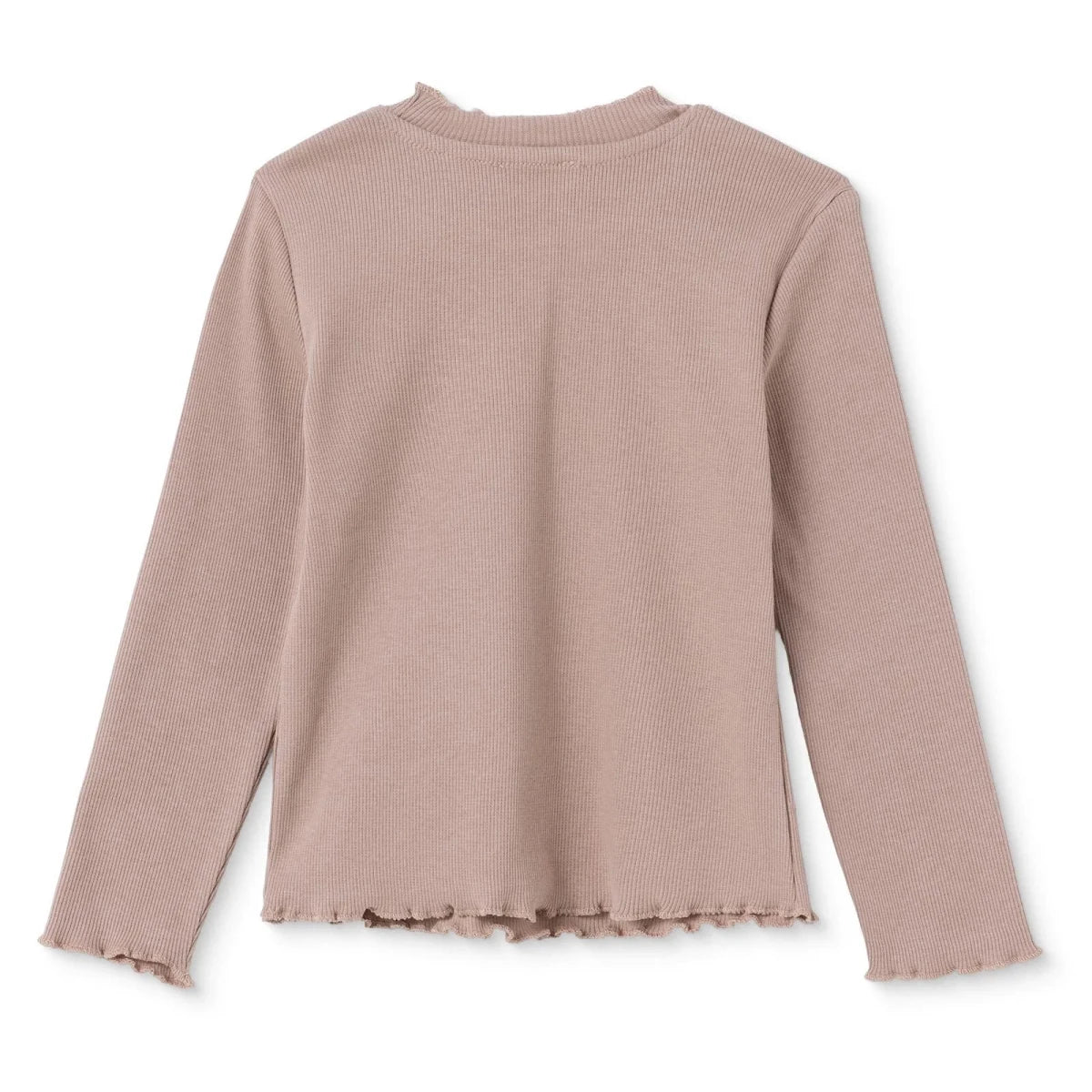 HelloBaby Frill Neck Embroidered Long Sleeve Baby T-Shirt (3-6 Months to 2-3 Years) Brown - ebebek