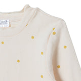 HelloBaby Polka Dot Print Long Sleeve Baby T-Shirt (3-6 Months to 2-3 Years) Ecru Printed - ebebek