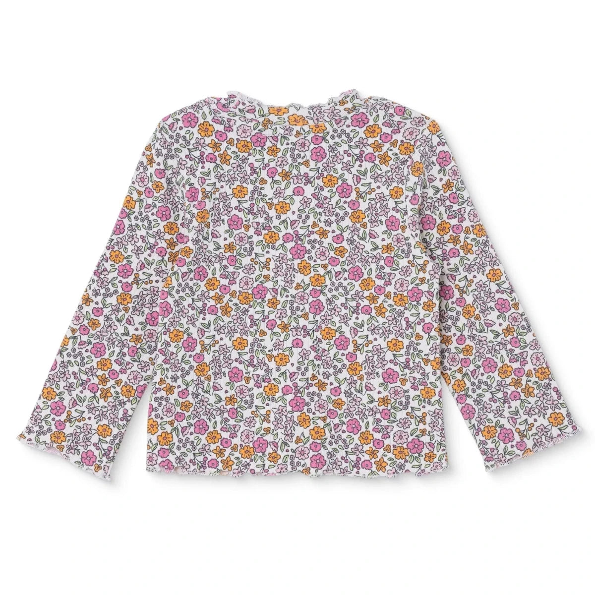 HelloBaby Floral Print Long Sleeve Baby T-Shirt (3-6 Months to 2-3 Years) Ecru Printed - ebebek