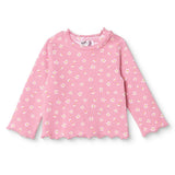 HelloBaby Daisy Print Long Sleeve Baby T-Shirt (3-6 Months to 2-3 Years) Pink Printed - ebebek