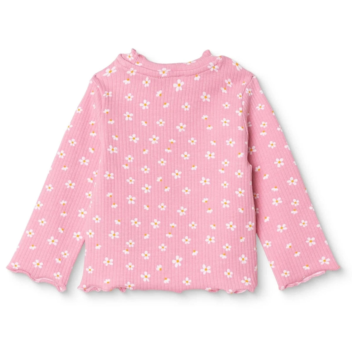 HelloBaby Daisy Print Long Sleeve Baby T-Shirt (3-6 Months to 2-3 Years) Pink Printed - ebebek