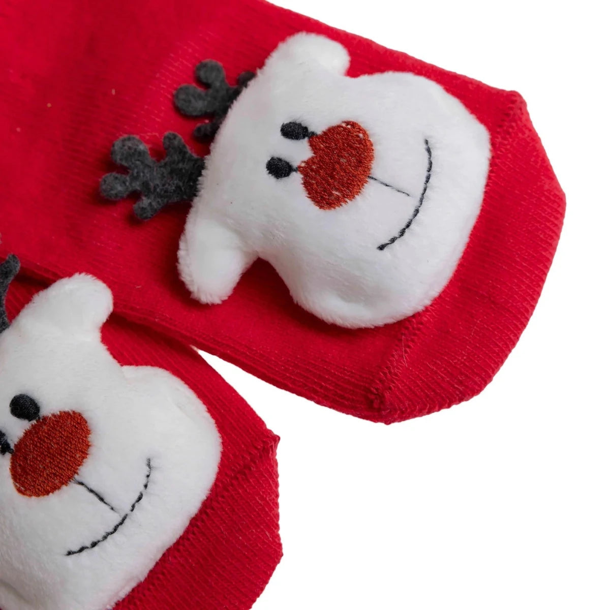 HelloBaby Reindeer Print Animal Novelty Baby Socks (Newborn to 12 Months) - Red Red - ebebek