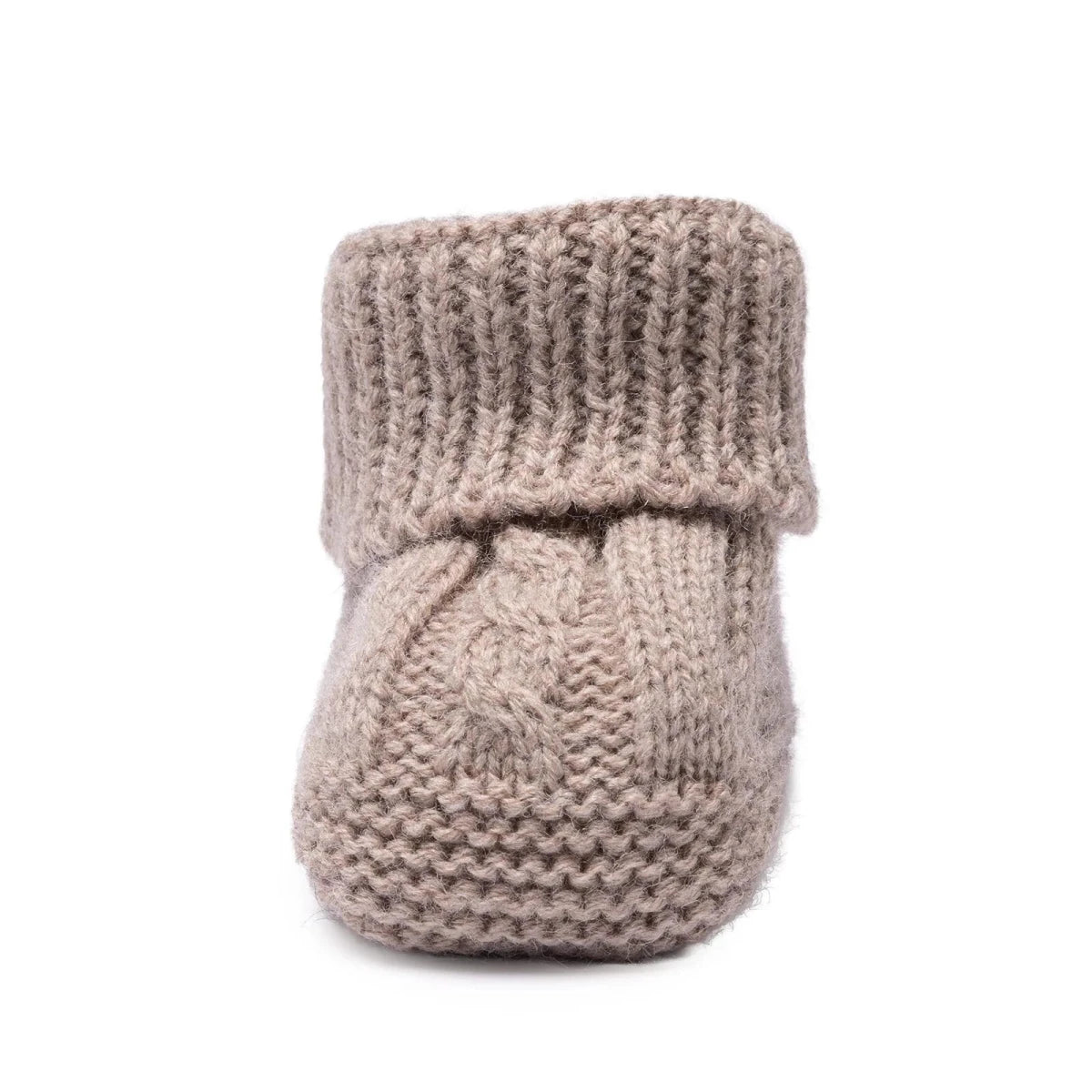 HelloBaby Cable Knit Baby Booties (One Size) Beige - ebebek