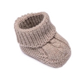 HelloBaby Cable Knit Baby Booties (One Size) Beige - ebebek