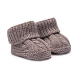 HelloBaby Knitted Baby Booties (One Size) Brown - ebebek
