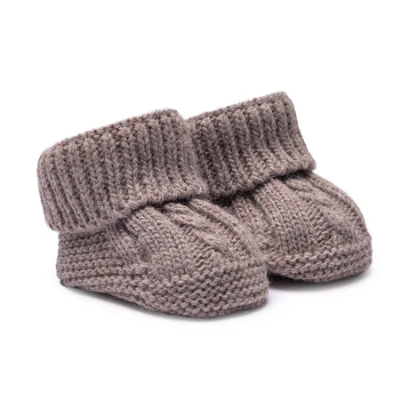 HelloBaby Knitted Baby Booties (One Size) Brown - ebebek