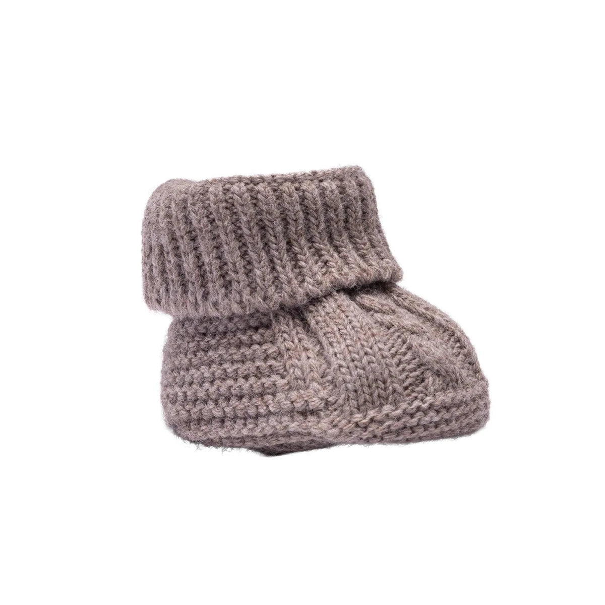HelloBaby Knitted Baby Booties (One Size) Brown - ebebek