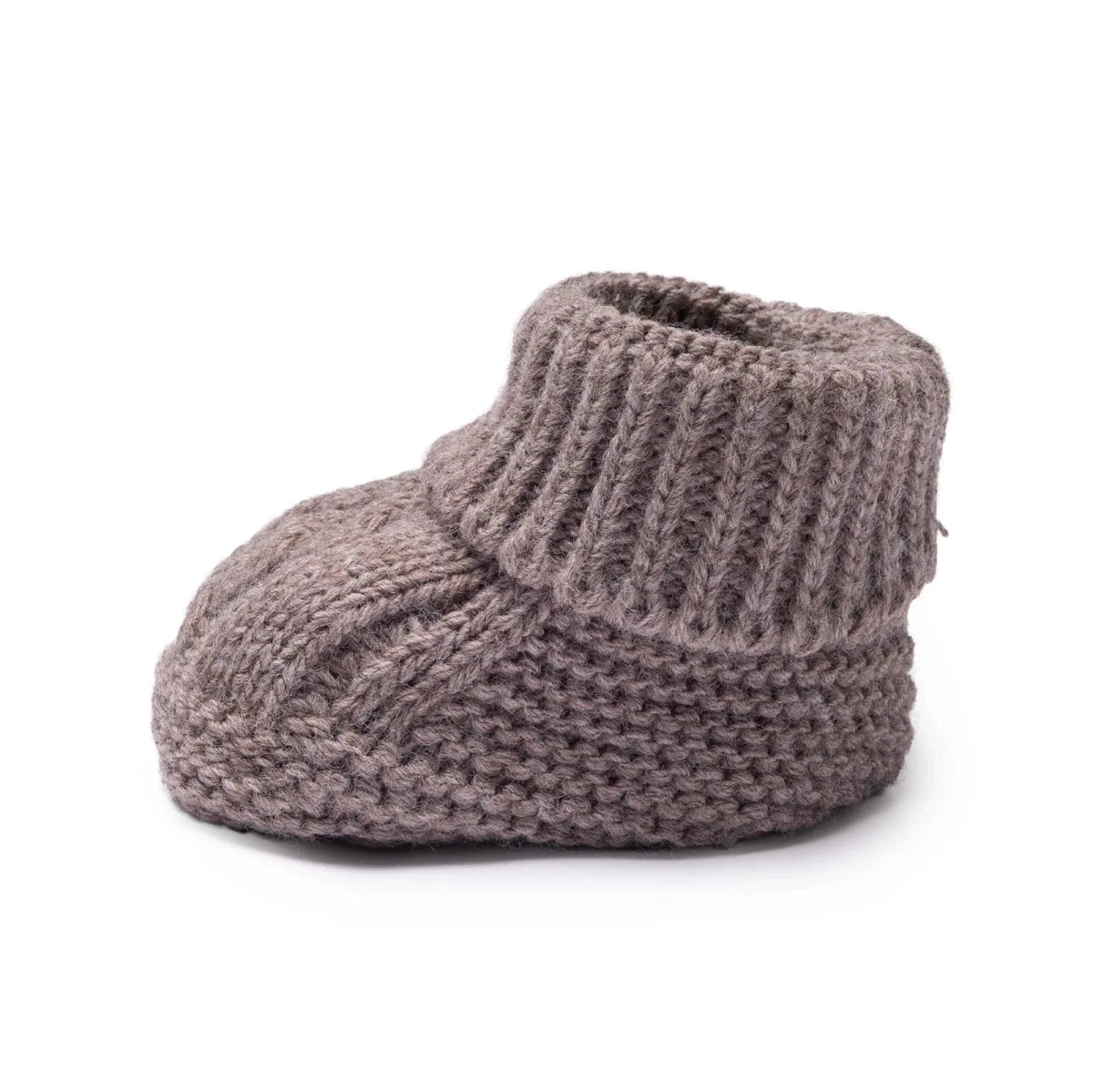 HelloBaby Knitted Baby Booties (One Size) Brown - ebebek