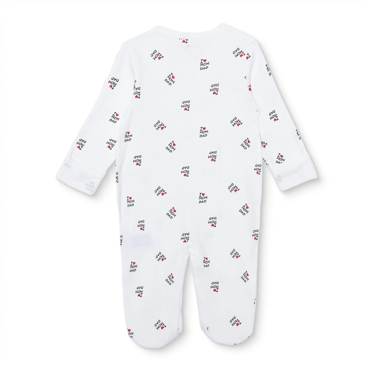 HelloBaby Slogan Print Long Sleeve Footed Baby Sleepsuit (Newborn to 6-9 Months)